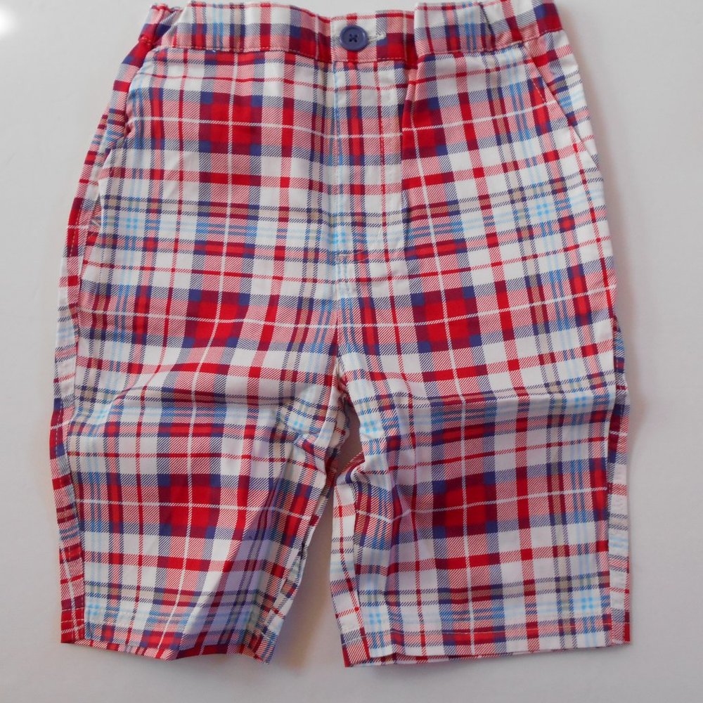 GIRLS SIZE 6-7 RED BLUE PATRIOT SHORTS COTTON